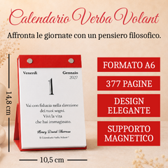 Calendario VerbaVolant 2027 da tavolo con Aforismi supporto incluso