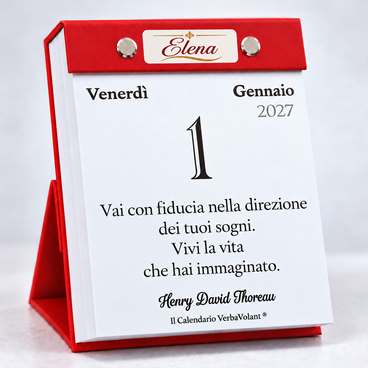 Calendario VerbaVolant 2027 Personalizzato | Nome, Dedica o Logo